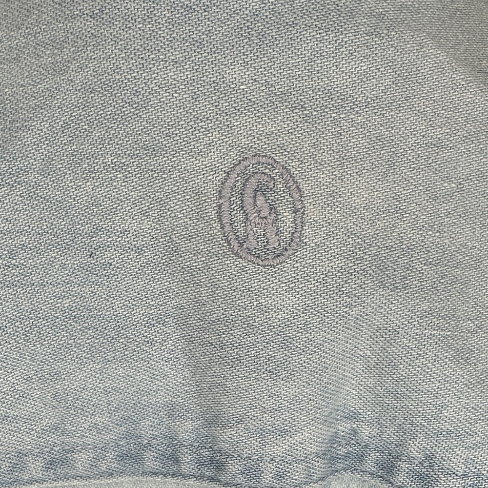 Christine Alexander Denim Shirt with Swarovski Crystal Accents-New With Tags - Picture 6 of 9